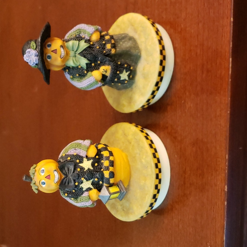 Halloween Candle Topper Pair
